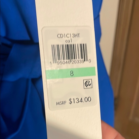 Calvin Klein Blue Ruffle Sleeveless Dress - Picture 3 of 14